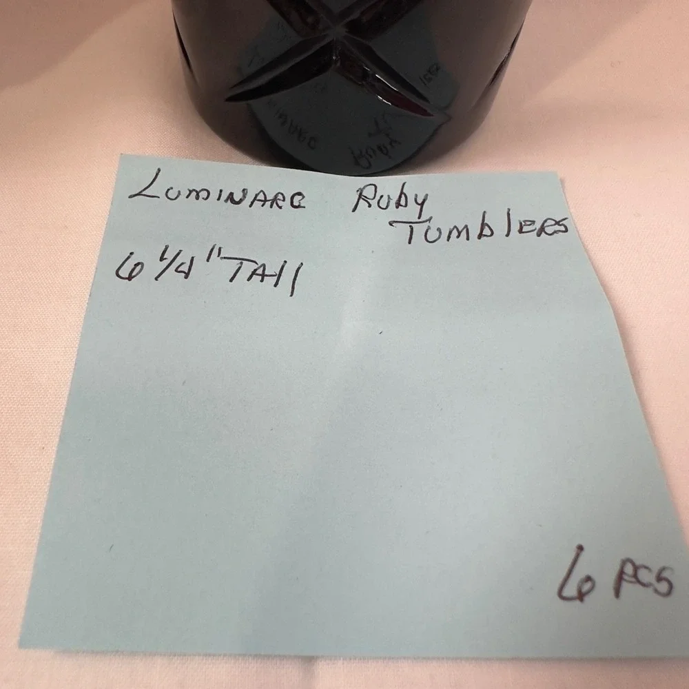 4 Luminarc Ruby Tumblers‎ 6.25